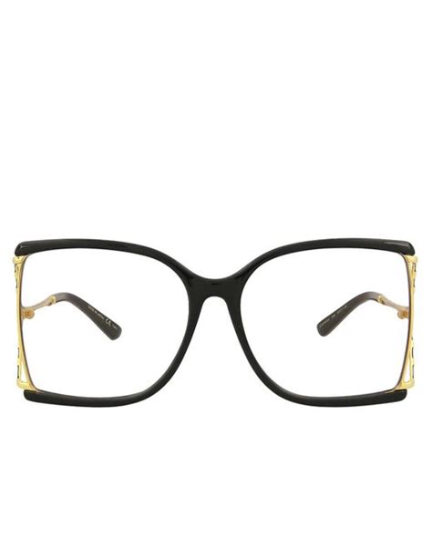 gucci oversized clear glasses.